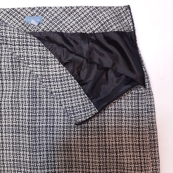 🍁TRES YOU Tweed Pencil Skirt Above Knee Length - Picture 8 of 11